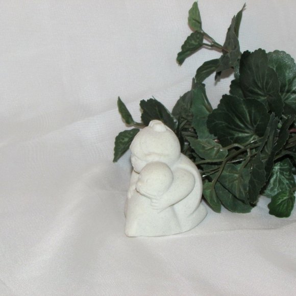 MARBELL Stone Art Sculpture Figurine Child & Seal 3" Belgium Statue Decor - Picture 2 of 7